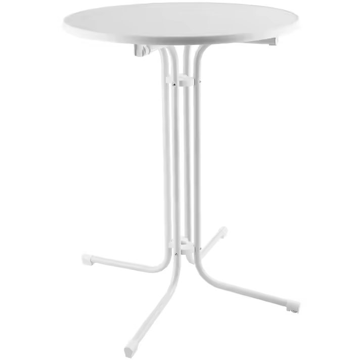 Tectake - Mesa alta de bar plegable Eren con funda 90 x 110 cm, Estructura plegable para montaje y desmontaje rápidos, almacenamiento y transporte sencillos, Incluye funda lavable de poliéster de alta calidad, Tablero de MDF robusto y desmontable - 1
