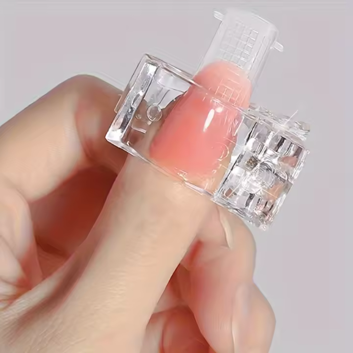  Clips De Cristal Para Uñas 5 Piezas Moldes De Uñas Extensas Fijación De Ayuda Para Curación Fototerapia Clips De Pegamento De Cristal Clips Para Fijación De Uñas - 1