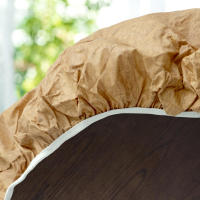 Mantel Redondo Impermeable Y Antiaceite Para Hogar Y Exterior Estilo Pastoral Textura De Madera/Cosido Decorativo Protección De Mesa - details 4