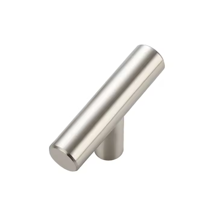Manijas De Acero Inoxidable T-Forma Para Muebles 2 Piezas Puertas Armarios Cremalleras Silvery Modernas Para Gabinetes Y Cajones - 1