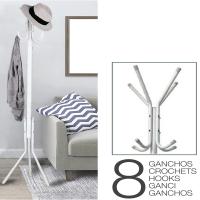 Perchero Metálico 8 Ganchos 170Cm Perchero De Pie De Estilo Minimalista Soporte Para Colgar Abrigos Sombreros Bolsos Para Oficina Hogar Resistente Práctico - details 1