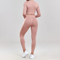 Conjunto Deportivo Transparente Para Mujer CHRLEISURE Yoga Running Top Con Scrunch Leggings Elásticos Ajustados Sin Costuras Transpirables - details 1