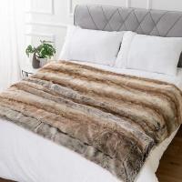 Manta De Peluche Imitación De Zorro Doble Capa Suave Y Cálida Para Decoración Del Hogar Y Sofá Cubierta De Cama Manta De Piel De Mink Para Adultos - details 1