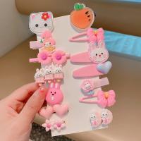 Juego De 14 Clips De Pelo Para Bebé Niña Clips De Silicona Suave Estilo De Moda Clips De Pico De Pato Clips Laterales Dulces Y Tiernos Accesorios Para El Cabello - details 5