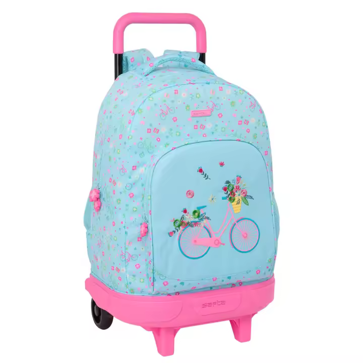 Mochila Escolar con Ruedas Safta Bicicleta Azul 33 x 45 x 22 cm Bicicleta - 1