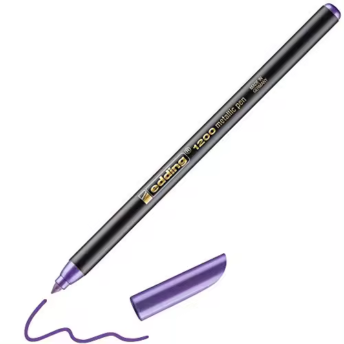edding 1200 rotulador de color metalico - violeta metalico - x1 - punta redondeada 1-3 mm - 1