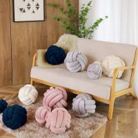 Cojín Decorativo De Velours Blanco Grande Hecho a Mano Con Nudo Moderno Y Cómodo Para Sofa Y Decoración De Navidad - details 6