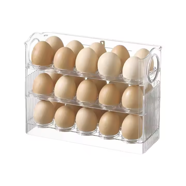Caja De Almacenamiento De Huevos Automática Con Soporte Para Puerta De Nevera Organizador Especial Para Cocina - 1