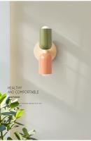 Lámpara De Pared Colorida Nórdica Minimalista Moderna Para Dormitorio Y Sala De Estar Luz De Pasillo Ideal Para Habitación De Niños Decoración De Hogar E27 Sin Bombillas Incluidas - details 5