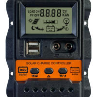 Controlador De Carga Solar Dual USB Con Pantalla LCD 30A-10A 12V/24V Para Panel Solar Y Batería Regulador De Energía - details 10