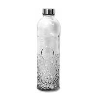 3 Botellas Cristal Vintage 1 litro con Tapa Acero Inoxidable, Sin fuga,s Resistente para Agua Bebidas, Refresco, Botella de Vidrio Decorativa Para Coleccion Cocina Viaje Portable - Urban Living - details 1