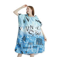 Poncho Toalla Rápida De Secado Microfibra Para Playa Y Natación Robe De Baño Para Adultos Con Capucha Toalla De Natación - details 2