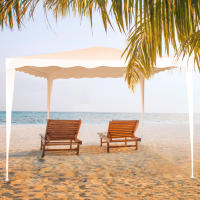 Cenador desmontable jardín 300x300x240 cm crema Aktive - details 1