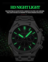 Reloj De Pulsera De Lujo Para Hombre BINBOND Calidad Superior Acero Inoxidable Resistente Al Agua Con Luminiscencia Fecha Casual - details 8
