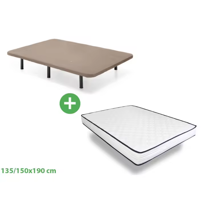Somier Base Tapizada 150CM + Colchon Basic 150cm - 1