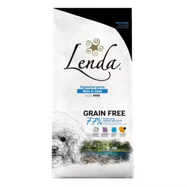 LENDA MINI HYPOALLERGENIC SKIN & COAT PIENSO PARA PERROS 2kg+REGALO - 1