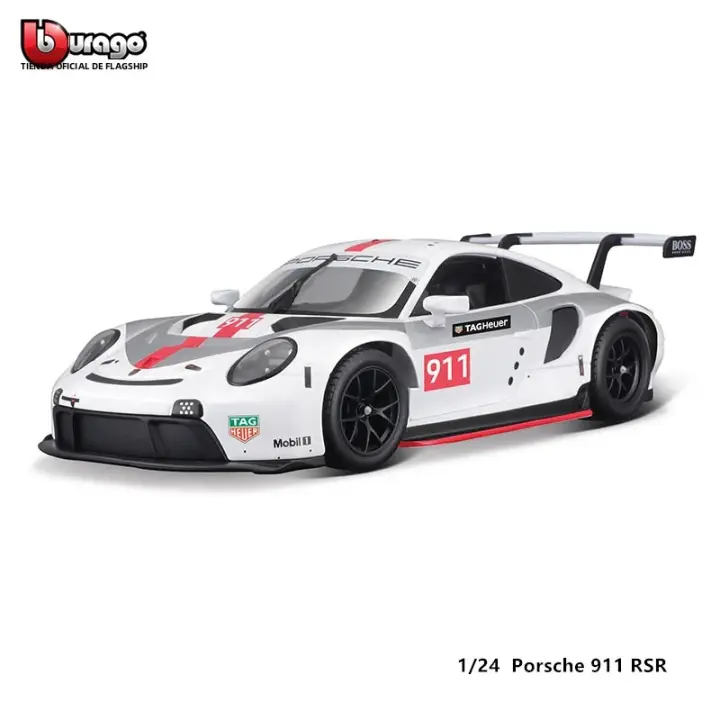 Modelo De Coche De Aleación Bburago 1:24 Porsche 911 RSR LM 2020 Weissach Vehículo De Carreras Diecast Juguete Colección Regalo - 1