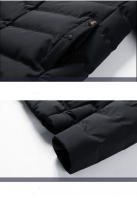 Abrigo De Invierno Para Hombre Parka Gruesa Y Cálida De Color Sólido Estilo Casual Para Mujer Moda Streetwear Tallas Hasta 8XL - details 7