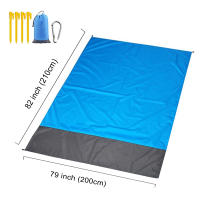 Manta De Playa Portátil Grande Ligera Plegable Para 4-6 Adultos Impermeable Y Anti Arena PVC Para Camping Y Picnics Al Aire Libre - details 2