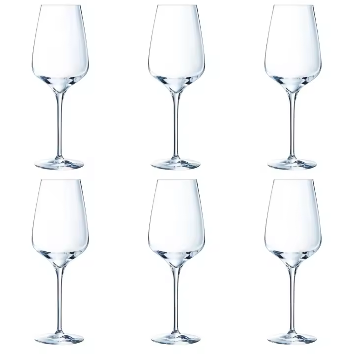 CHEF & SOMMELIER SUBLYM ECO Caja 6 Copas Cristalín 55CL Transparente Brillo Material 100% Saludable - 1