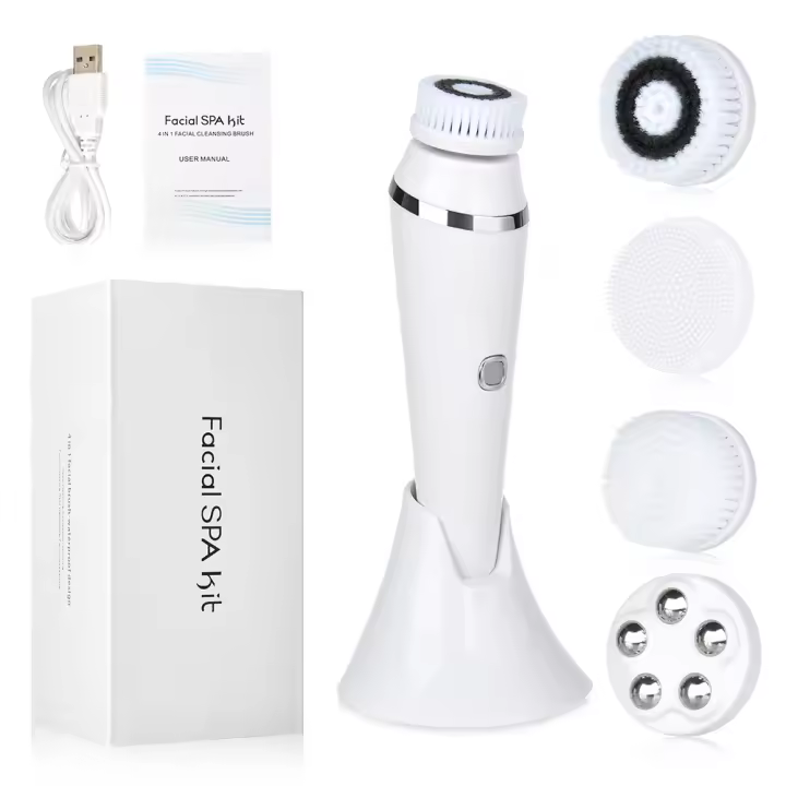 Cepillo de Limpieza Facial Eléctrico para Cuidado DE LA Carne Vibración para Eliminar Maquillaje Silicona para Lavado de Poros y Espinillas - 1