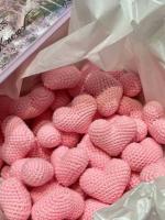 1/2pcs Accesorios De Corazón Tejido a Mano Con Algodón Decoración De Corazón De Durazno Para El Día De San Valentín Regalo - details 0