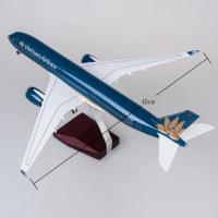 Modelo De Avión Airbus A350 Vietnam Airlines a Escala 1/142 De 47CM Con Luces Y Ruedas Material De Resina Colección De Regalos Para Hombres Y Mujeres Adultos - details 2