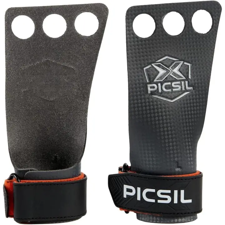 PICSIL RX Calleras 3H para Cross Training, Carbon Grips, para Gimnasio, Box, Halterofilia, Gimnasia, Previenen Ampollas y Desgarros, Mayor Resistencia y Protección, Unisex - 1