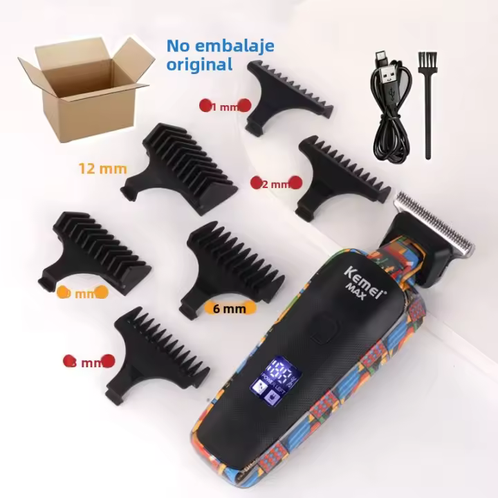Kemei Afeitadora Eléctrica Para Hombres Trimmer De Pelo Profesional Corte De Barba Máquina De Corte De Pelo Afeitadora Eléctrica - 1