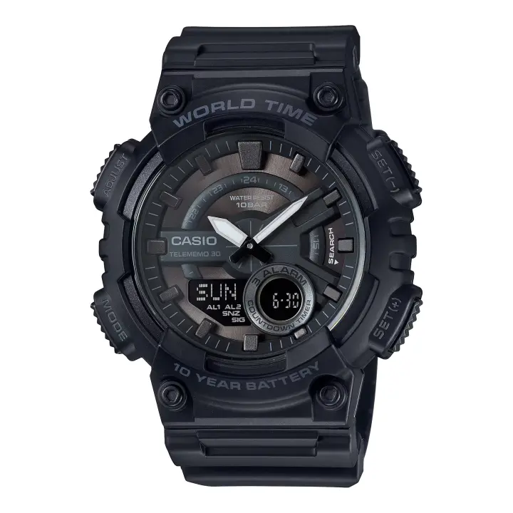 Casio Reloj Hombre Analogico/digital Cuarzo con Correa de Resina AEQ-110W-1B - 1