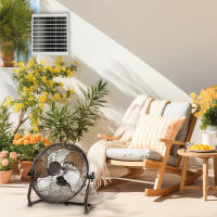 Ventilador solar de batería recargable 15W Ø36cm con panel solar portátil 18W - 14V | GSC Evolution - details 2