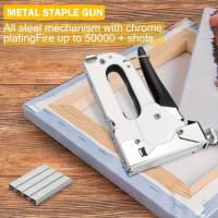 Kit De Pistola De Tachuelas 3 En 1 De Alta Resistencia Con 300 Tachuelas Para Muebles Y Decoración Herramienta De Carpintería - details 0