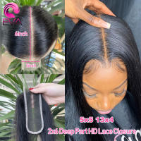Eva Hair 13x4 Frontera De Encaje HD 2x6 Encaje HD Cierre Recto Encajes De Encaje HD Solo 5x5 Cabello Humano Pre Desplumado - details 7