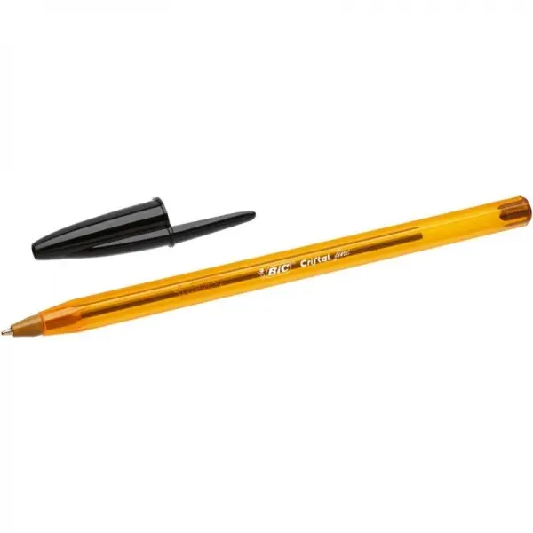 Bolígrafo BIC Cristal Original Fine - Punta Fina 0.8mm - Tinta Aceite - Negro (50 Uds) - 1