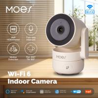 Cámara De Seguridad Inteligente MOES Tuya Wi-Fi 6 HD 4MP Interior Con Seguimiento De Movimiento Y Deteción De Sonido Visión Nocturna Infrarroja Monitorización Para El Hogar - details 0