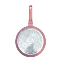 Royal swiss Batería de Cocina Rosa de 10 Piezas en Aluminio Forjado – Antiadherente, Apta para Inducción - cacerola de 20/24/28cm con tapa - sartén grill 28 cm - sartén 24 cm - 1 Cazo 18cm - details 2