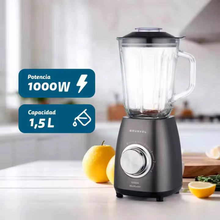 Batidora de Vaso BAT-1000MIXMASTER - Con  1000W y Jarra de 1.5L - 1