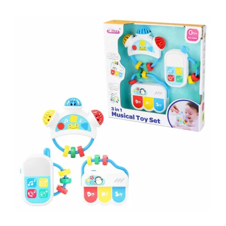 PACK 3 SONAJEROS BEBÉ MUSICALES DE PANRITOS - 1