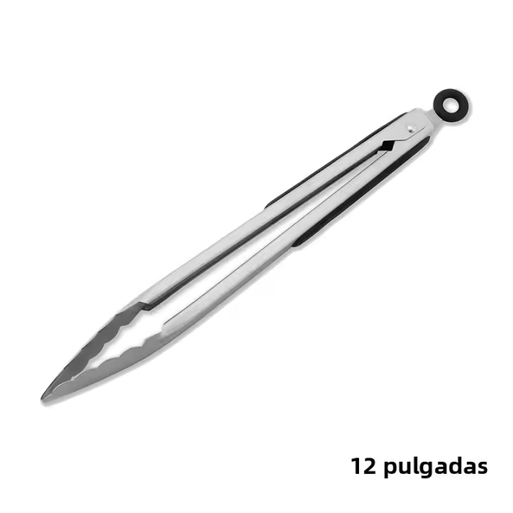 Pinzas De Barbacoa De Acero Inoxidable Con Cierre Para Salada Y Pan Non-Stick Herramienta De Cocina Resistente Al Calor Fácil De Limpiar - 1