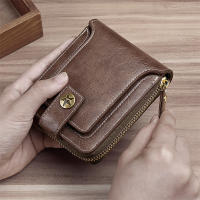 Cartera De Cuero Para Hombre Lujo Monedero Con Bolsillo Para Monedas Y Tarjetas Cierre De Cremallera Antirrobo Regalo Para Hombres - details 40