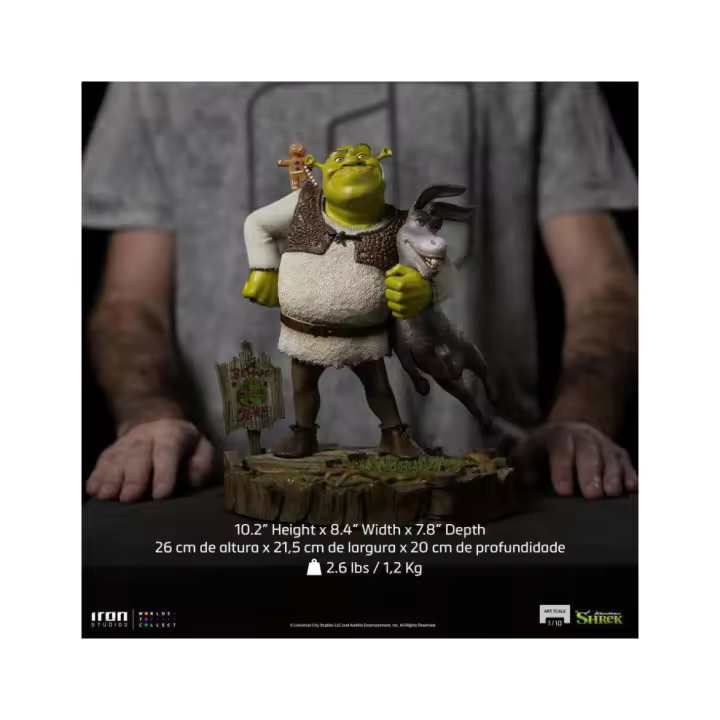 IRON STUDIOS SHREK + DONKEY 1/10 STATUE - 1