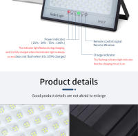 Lámpara Solar de 300W para Exterior, Focos impermeables, Luces Solares with a Distancia, reflector de Luz, Luces de Jardín y Calle - details 10