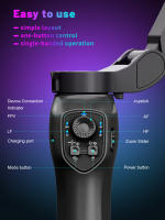 Gimbal L7C pro 3-Eje Con Rastreo De Cara Y Luz RGB Magnética Estabilizador Antisucción Para iPhone Android Para TikTok/Vlog/Live - details 2