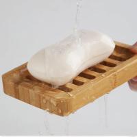 Caja De Jabón De Bambú Natural Soporte Para Dishes De Baño Anti-moho Con Orificio Para Drenaje Herramientas Del Baño - details 3