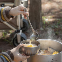 Cuchara De Titanio Boundless Voyage Para Camping Y Viajes Reutilizable Utensilio De Cocina Redondo Para Hogar Y Acampada - details 4