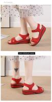 SP Sandalias de mujer de nuevo estil con Tacones de cuña, Suela Gruesa con Velcro, Talla big, sandalias de una Tira en stock, - details 18