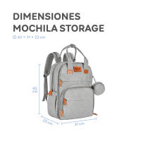 Ms Bebé Mochila Storage, Mochila Pañalera Grande Bolsas Multifuncionales para Bebés, Portachupete y para Mamá y Papá (Unisex) - Ideal para regalo - details 3