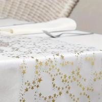 Corredor De Mesa Plateado Metálico Con Brillo Dorado Para Bodas Eventos Cumpleaños Bautismos Showers Decoración De Tela De Foil De Estrella Mesh - details 5