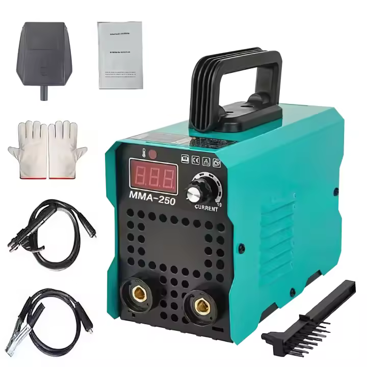 Máquina de soldadura portátil 250A, Máquina de soldadura por arco con inversor IGBT , corriente ajustable, compacta, con caja de almacenamiento de herramientas Herramienta de Soldadura Eléctrica de Precisión - 1