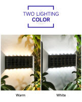 Lámpara De Pared Solar 4/6/8/10 LEDs Impermeable Para Exteriores Iluminação En Dirección Vertical Y Horizontal Decoración Para Jardín Casa Y Porche - details 3